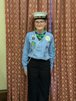 Mayor's Sea Scout in the Mayor's parlour