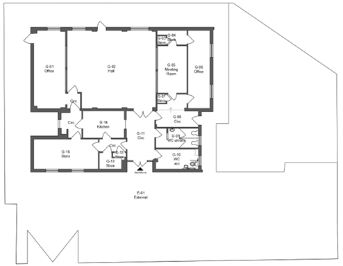 Floor plan of Auckland Hall, Solihull