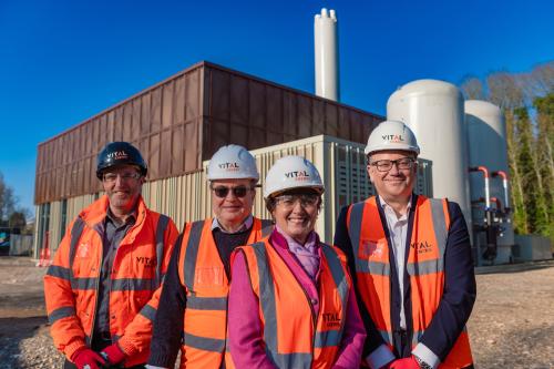 Dave Pardoe - Vital Energi Contracts Manager, Cllr Andy Mackiewicz - Cabinet Member for Climate Change and Planning, Cllr Karen Grinsell - Leader of Solihull Council, Simon Jones – Vital Energi Regional Manager