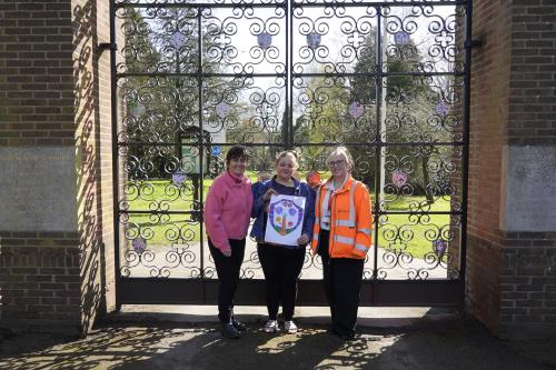 From Left to right: Councillor Karen Grinsell, Demi-Rose Parker, Sue Cummine (Senior Contract Manager at Veolia Solihull)