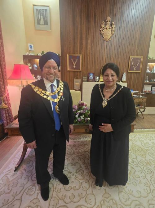 The Mayor and Mayoress of Solihull in the Mayor’s Parlour