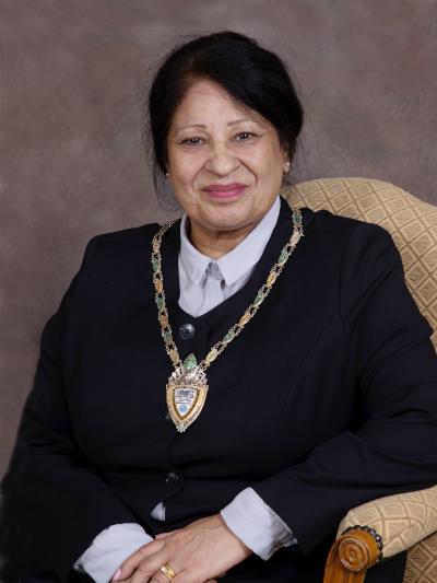 Mayoress Marwa wearing official chain