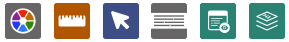 Recite Me toolbar icons: colour wheel, ruler, cursor, screen mask, page options, page structure