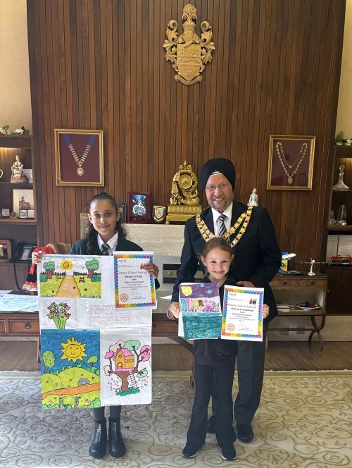 The Mayor with Rotary Young Artist runners up