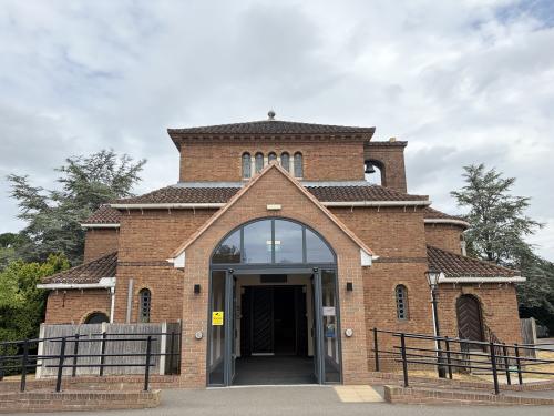 Exterior of chapel at Robin Hood Cemetery