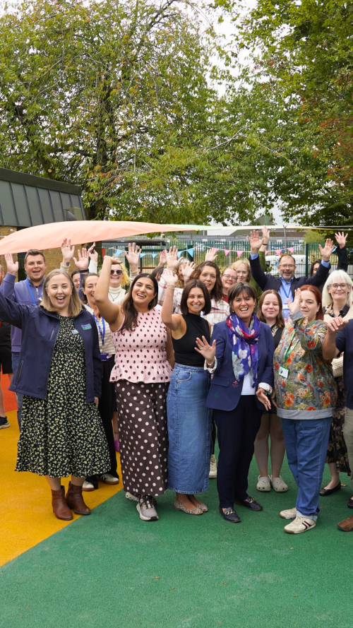 Cover picture front row left to right: Natalie Cunningham, Community Fund Manager at Severn Trent, Harleen Chima,&nbsp;Climate Change Project Officer at Solihull Council, Louise Sparkes, Coordinator at Riverside Family Hub, Councillor Karen Grinsell, Leader of Solihull Council, and Lisa Nicholls, Founding Director of Super SEN CIC